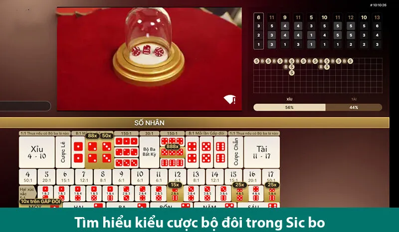 Bí quyết cược bộ đôi trong Sic bo luôn thắng từ người chơi chuyên nghiệp
