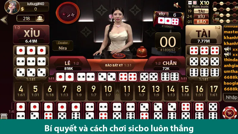 Bí quyết cược bộ đôi trong Sic bo luôn thắng từ người chơi chuyên nghiệp