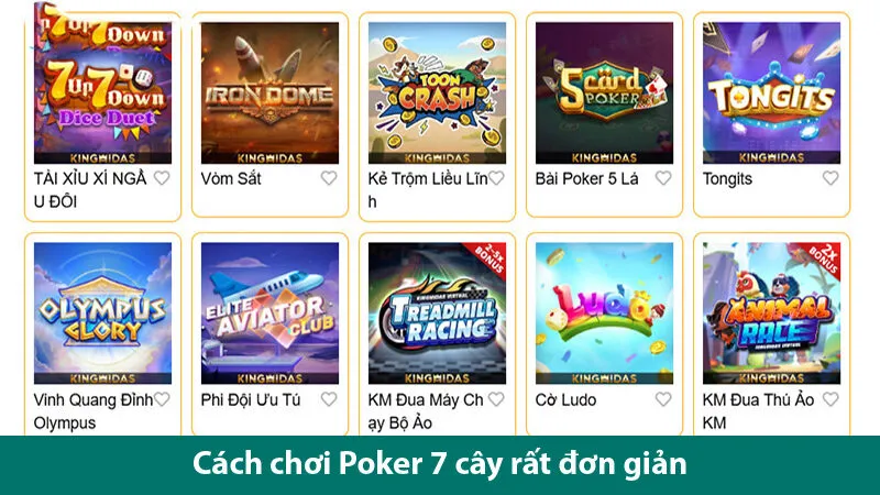 Mẹo chơi game bài Poker 7 lá hiệu quả, ăn tiền nhà cái