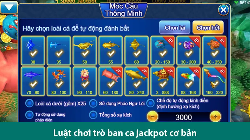 Bí quyết săn thưởng cực khủng cùng trò chơi bắn cá Jackpot 